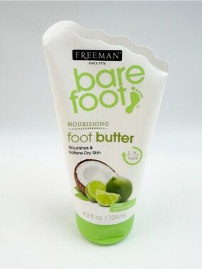 Freeman Bare Foot Exfoliating Foot Scrub Lime and Coconut 4.2 oz New